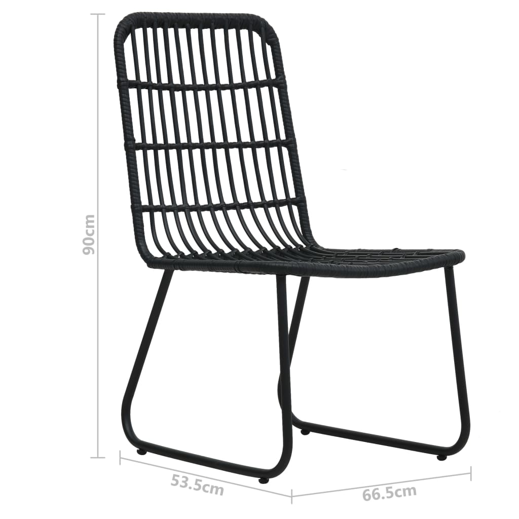 vidaXL Set da Pranzo da Giardino 5 pz in Polyrattan e Vetro