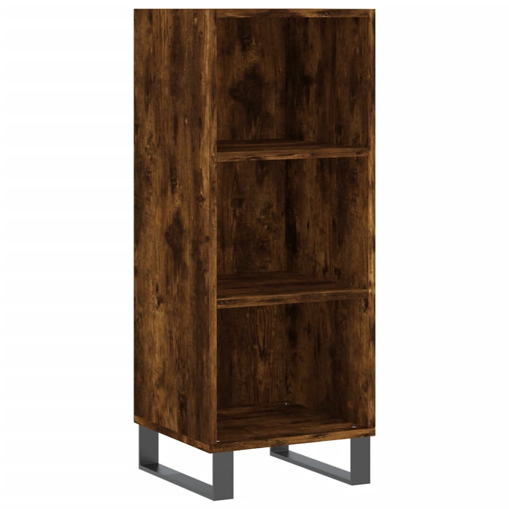 vidaXL Credenza Rovere Fumo 34,5x34x180 cm in Legno Multistrato