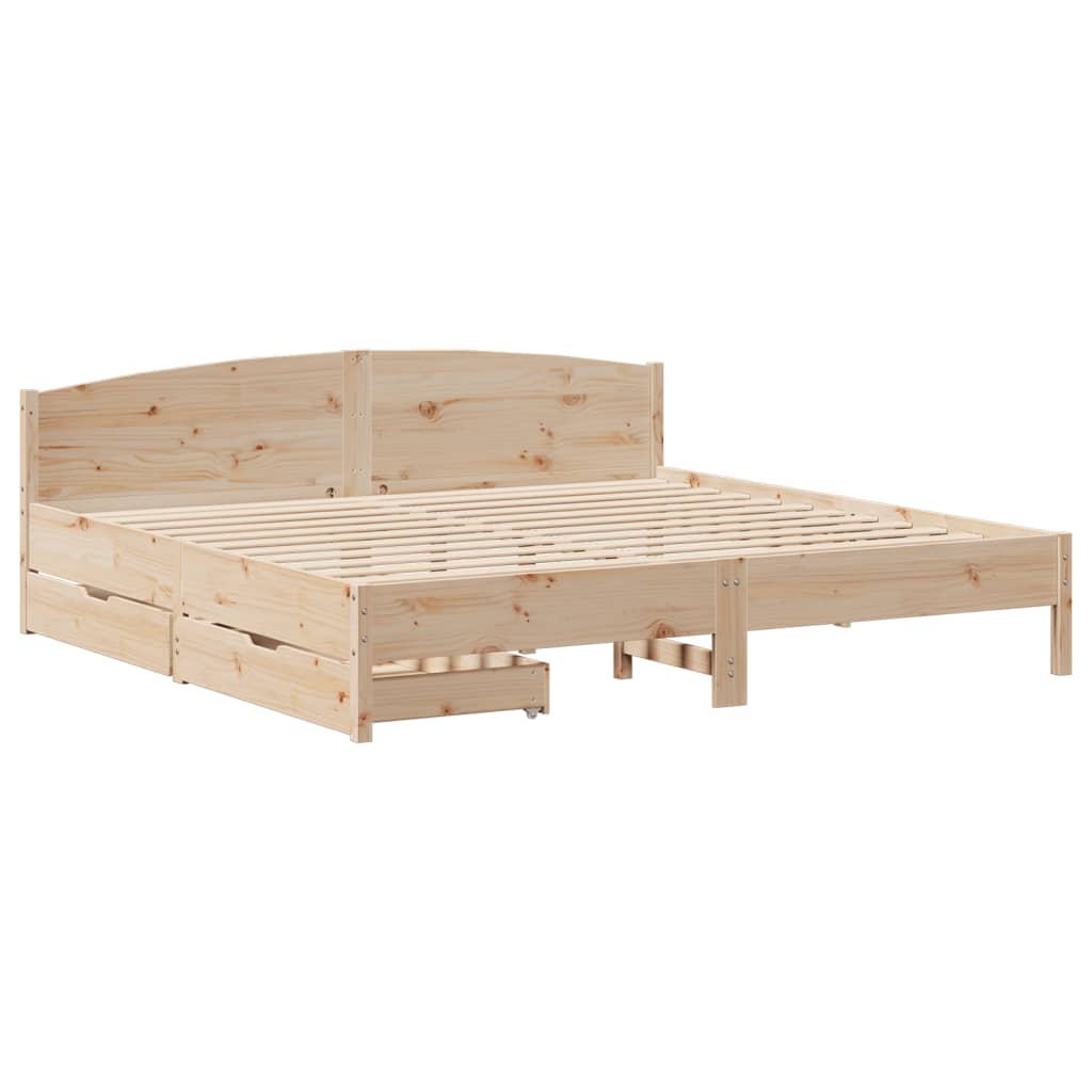 vidaXL Letto senza Materasso 200x200 cm in Legno Massello di Pino