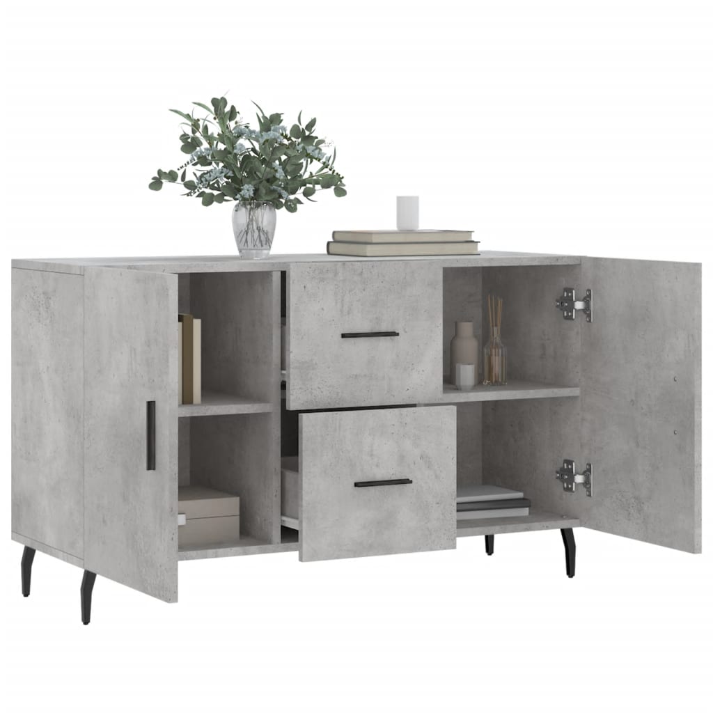 vidaXL Credenza Grigio Cemento 100x36x60 cm in Legno Multistrato