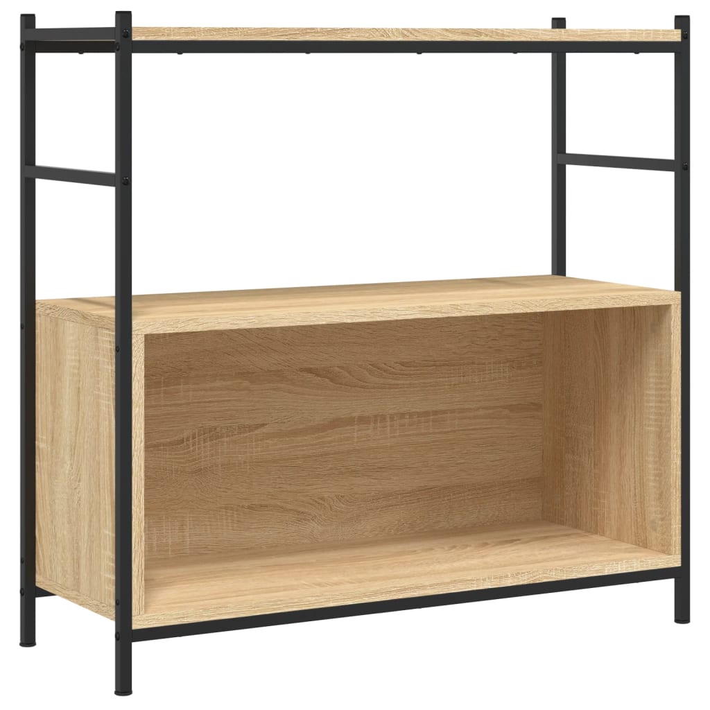 vidaXL Libreria Rovere Sonoma 80x30x78,5 cm Legno Multistrato e Ferro