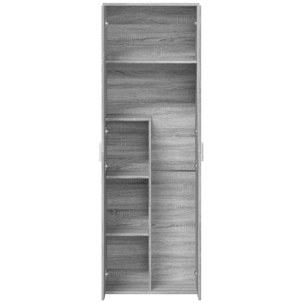 vidaXL Credenza Grigio Sonoma 60x35x180 cm in Legno Multistrato