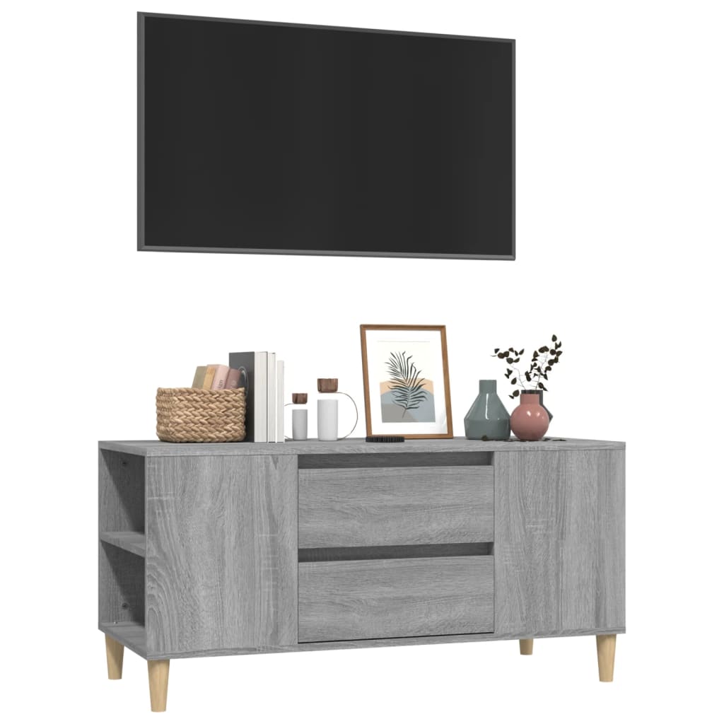 vidaXL Mobile Porta TV Grigio Sonoma 102x44,5x50 cm Legno Multistrato