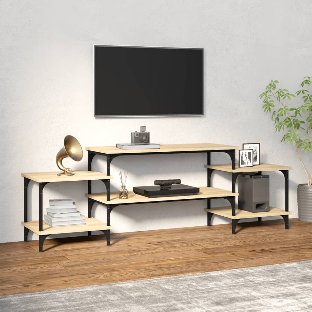 vidaXL Mobile Porta TV Rovere Sonoma 157x35x52 cm in Legno Multistrato