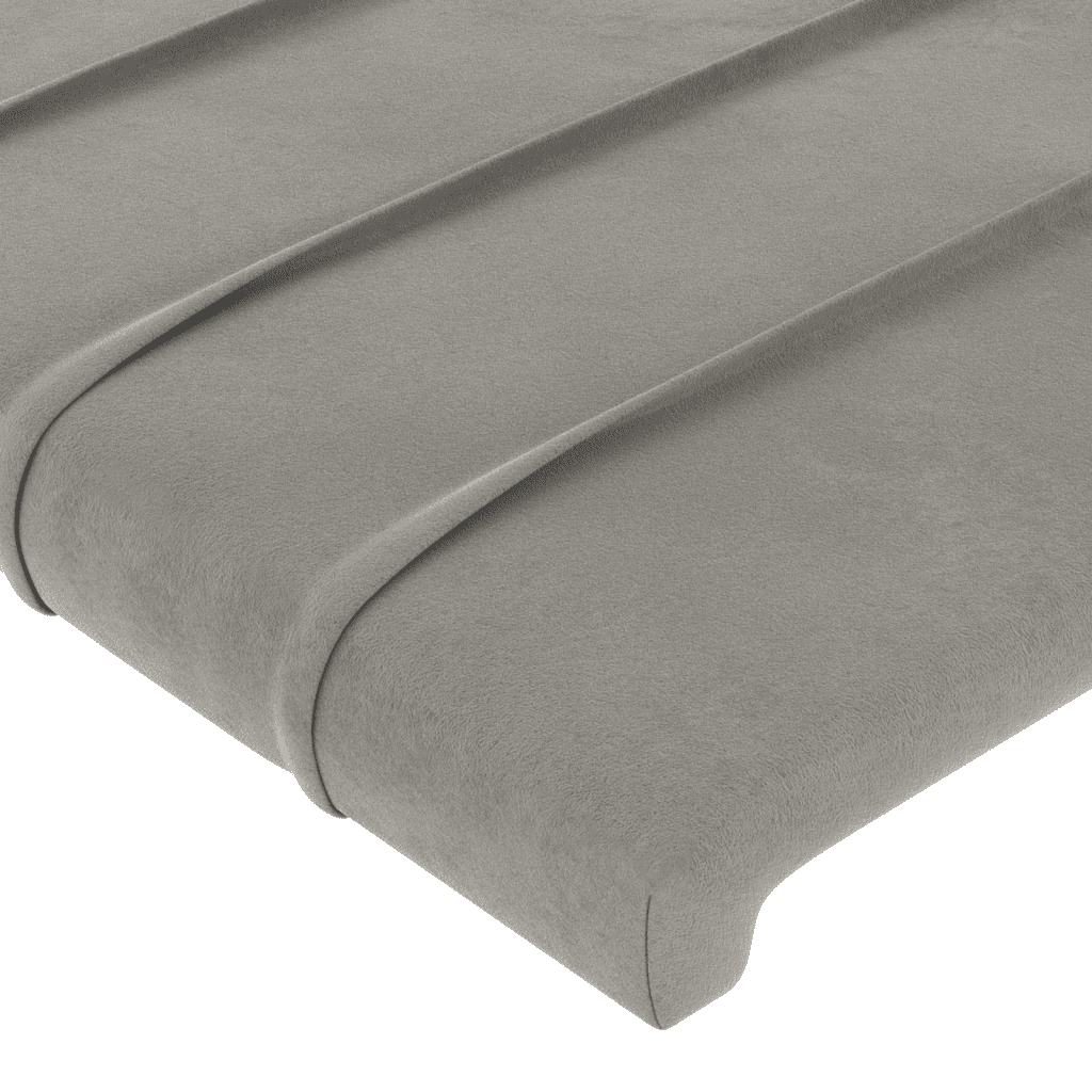 vidaXL Giroletto a Molle con Materasso Grigio Chiaro 90x200 cm Velluto