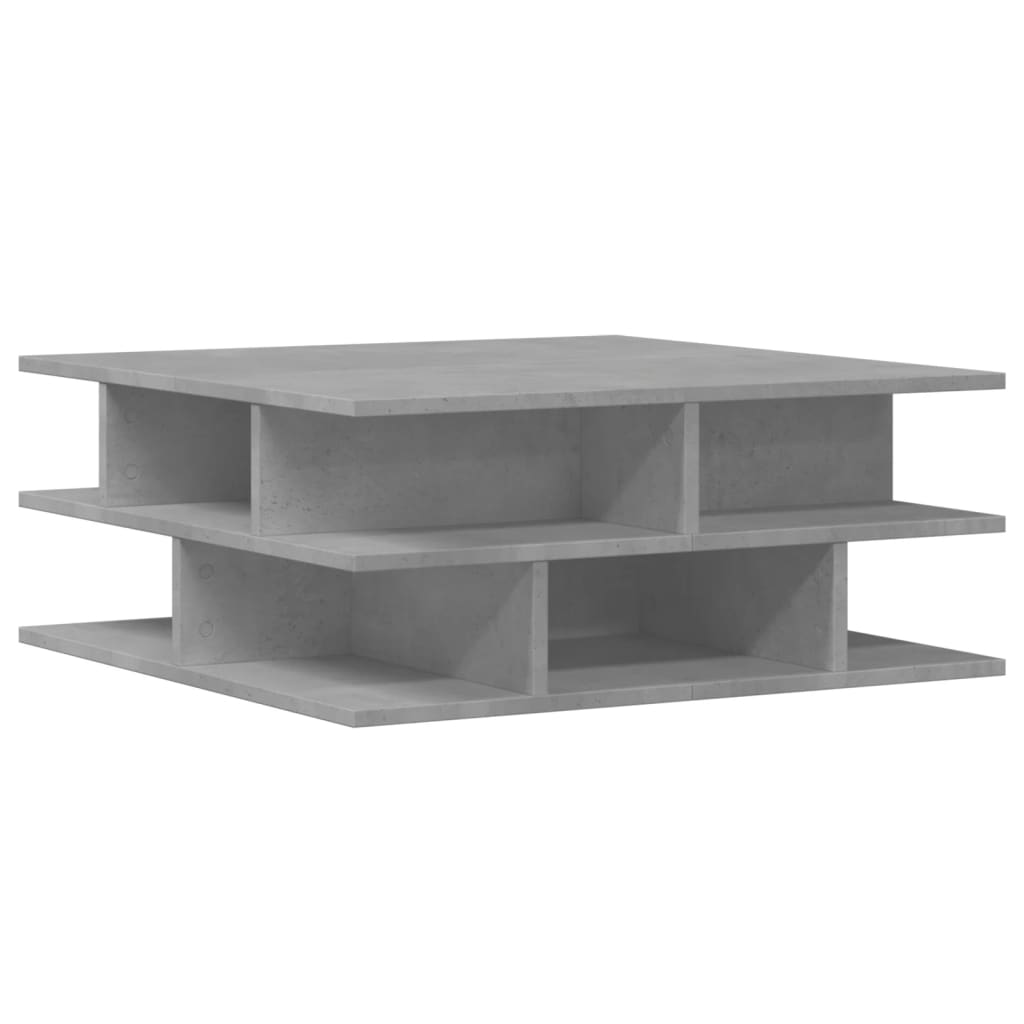 vidaXL Tavolino da Salotto Grigio Cemento 70x70x29cm Legno Multistrato