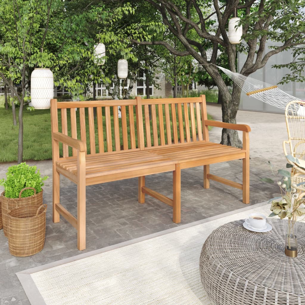 vidaXL Panchina da Giardino 150 cm in Legno Massello di Teak