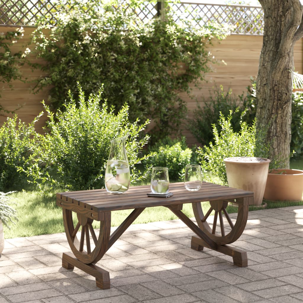 vidaXL Tavolino da Giardino 90x50x40 cm in Legno Massello di Abete