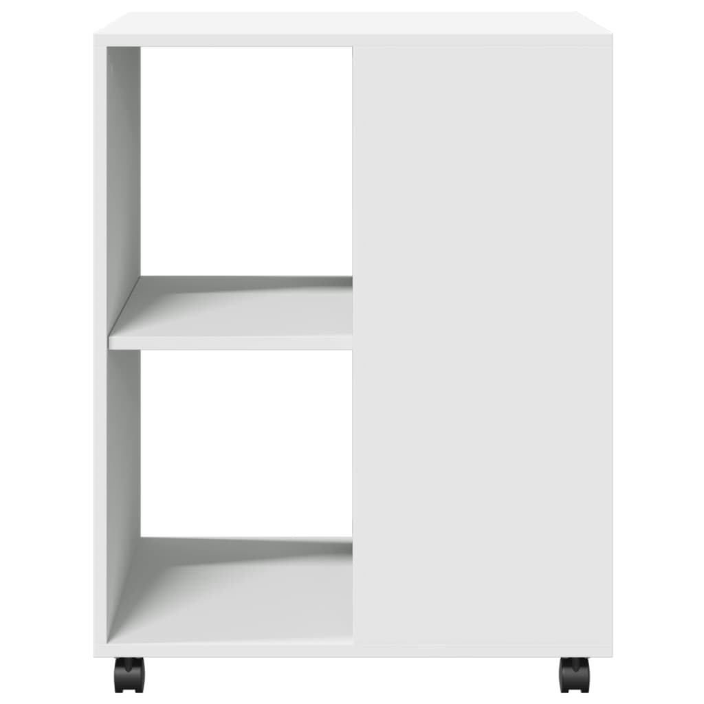 vidaXL Tavolino con Ruote Bianco 55x60x78 cm in Truciolato