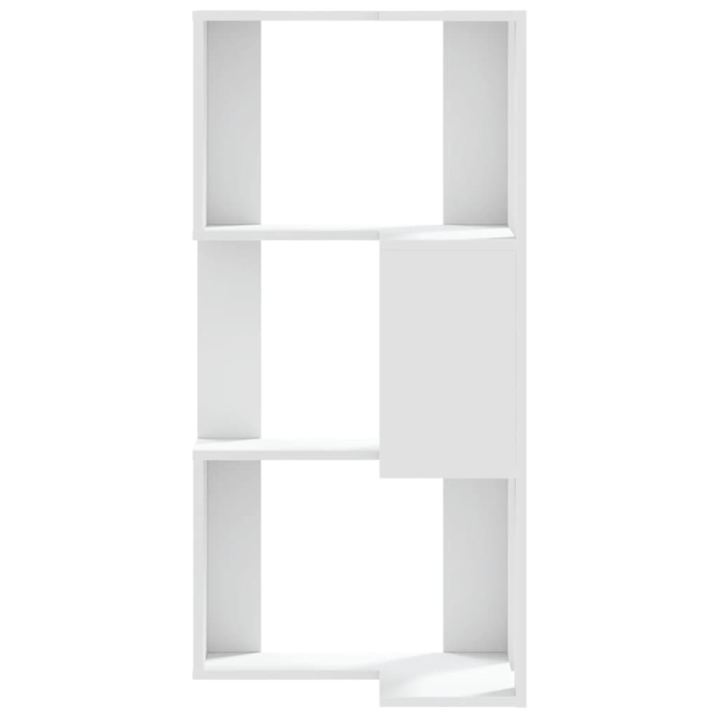 vidaXL Libreria Angolare 3Ripiani Bianca 50x50x102cm Legno Multistrato