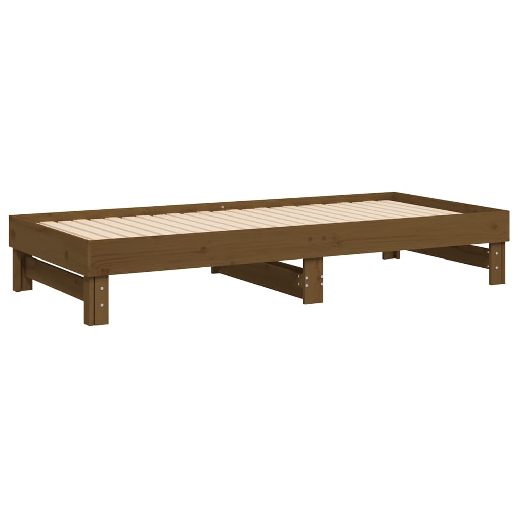 vidaXL Dormeuse Estraibile Ambra 2x(100x200) cm Legno Massello di Pino