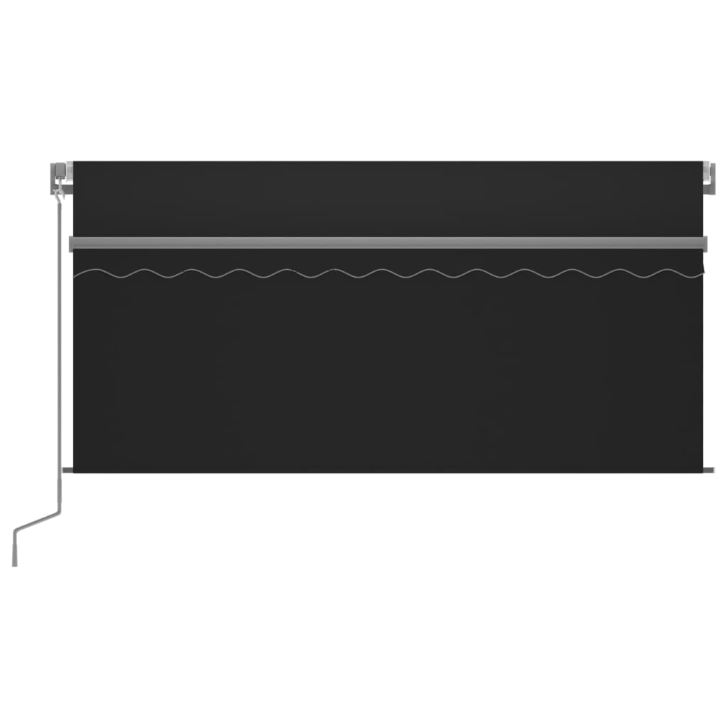 vidaXL Tenda da Sole Retrattile Manuale con Parasole 3x2,5 m Antracite