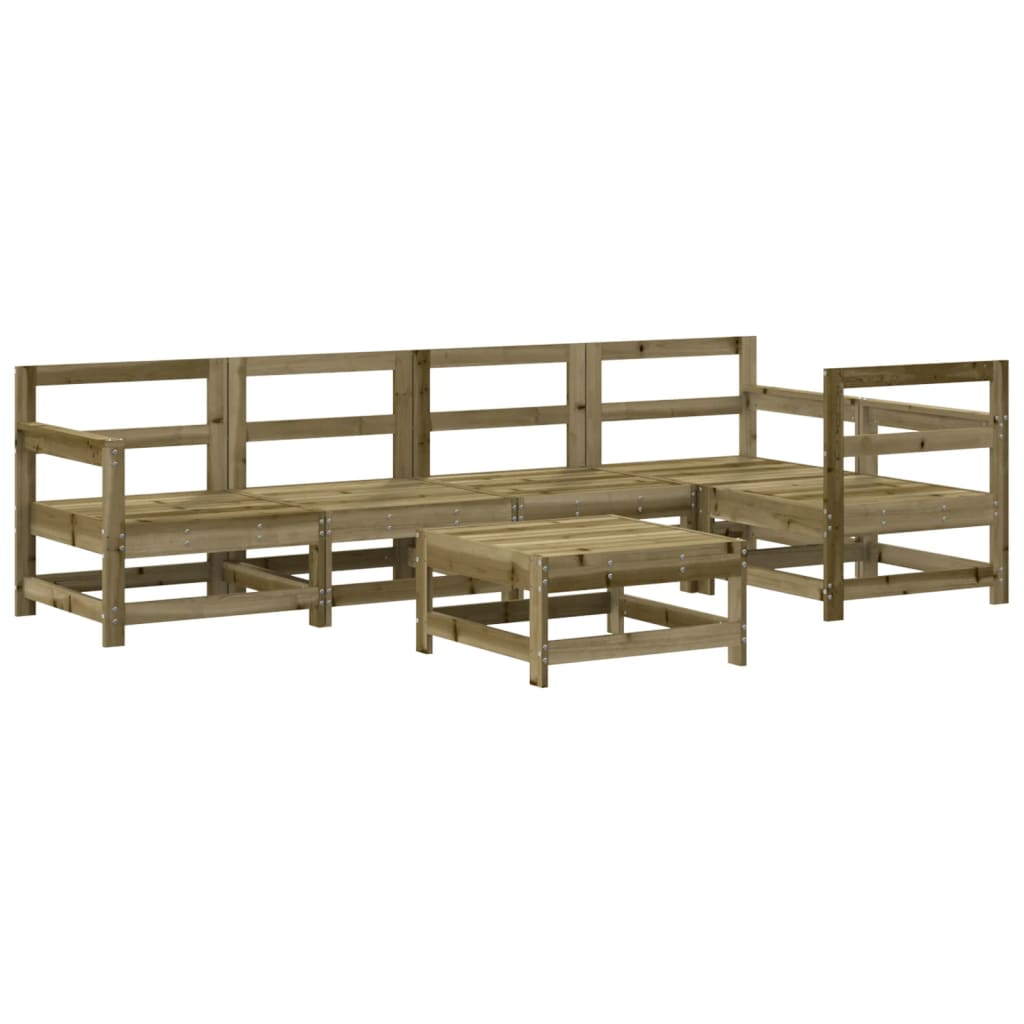 vidaXL Set Salotto da Giardino 6 pz in Legno Impregnato di Pino