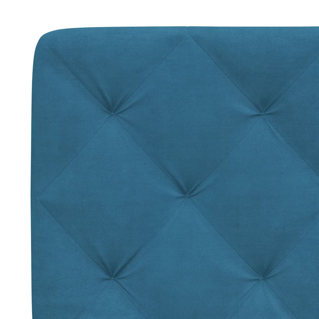 vidaXL Letto con Materasso Blu 140x190 cm in Velluto