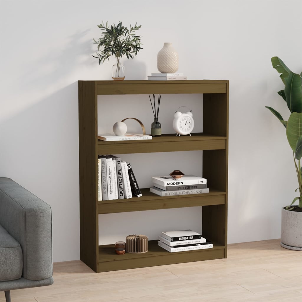 vidaXL Libreria/Divisorio Marrone 80x30x103,5cm Legno Massello di Pino