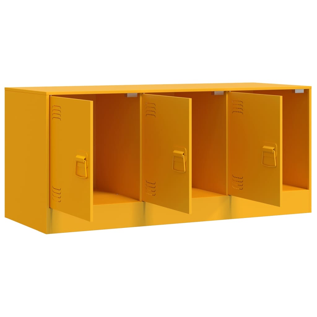 vidaXL Mobile Porta TV Giallo Senape 99x39x44 cm in Acciaio