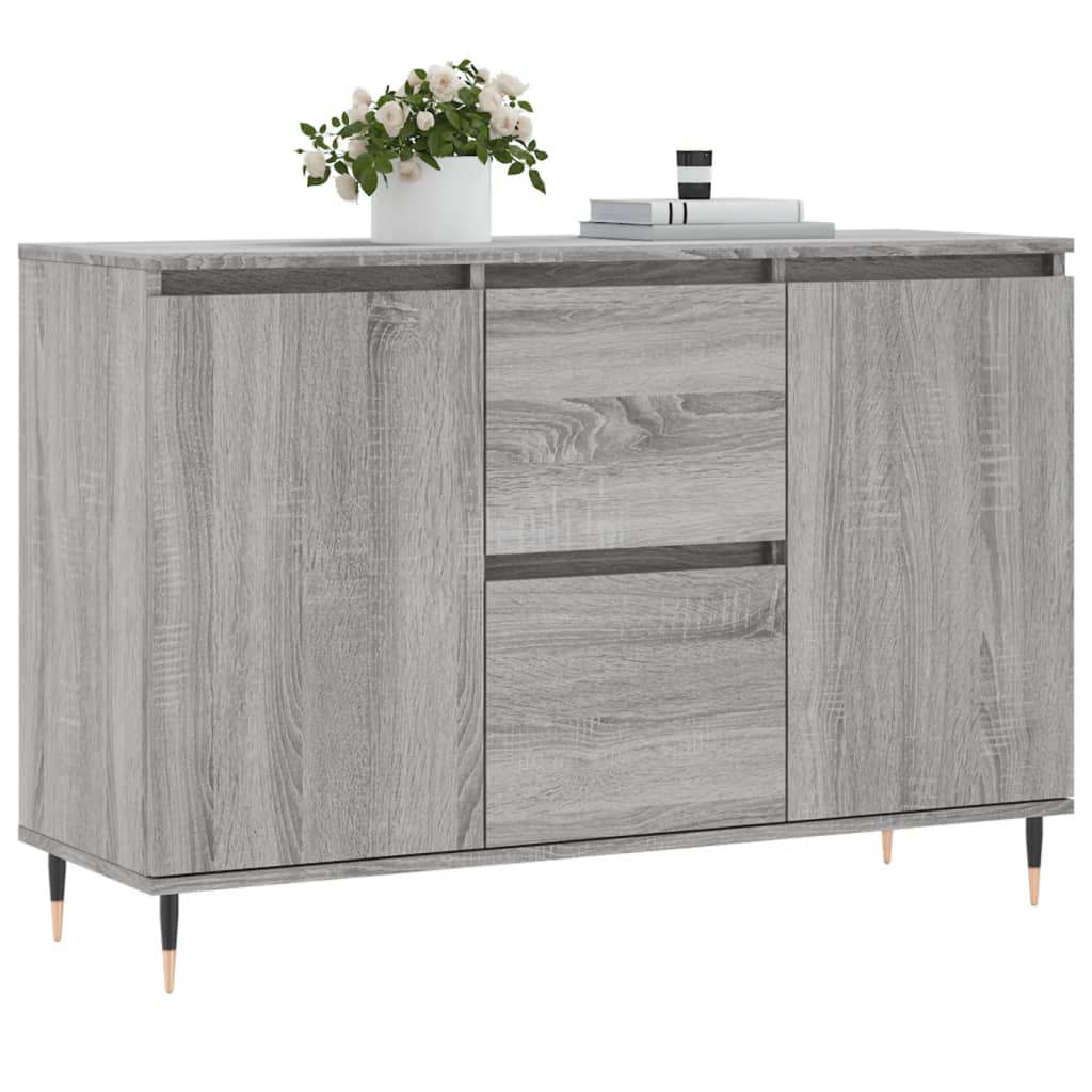 vidaXL Credenza Grigio Sonoma 104x35x70 cm in Legno Multistrato