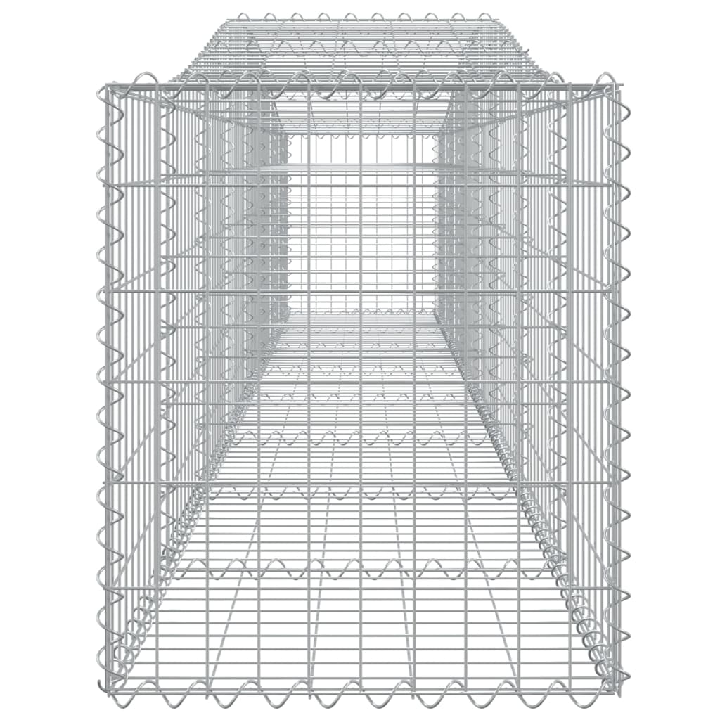 vidaXL Cesti Gabbioni ad Arco 4 pz 400x50x60/80 cm Ferro Zincato