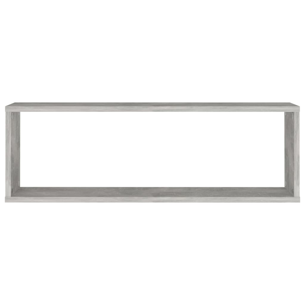 vidaXL Mensole Parete Cubo 4pz Grigio Cemento 80x15x26,5cm Multistrato