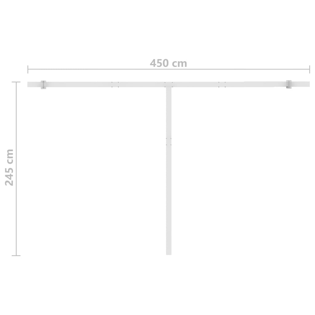 vidaXL Tenda da Sole Retrattile Manuale con LED 450x300 cm Antracite