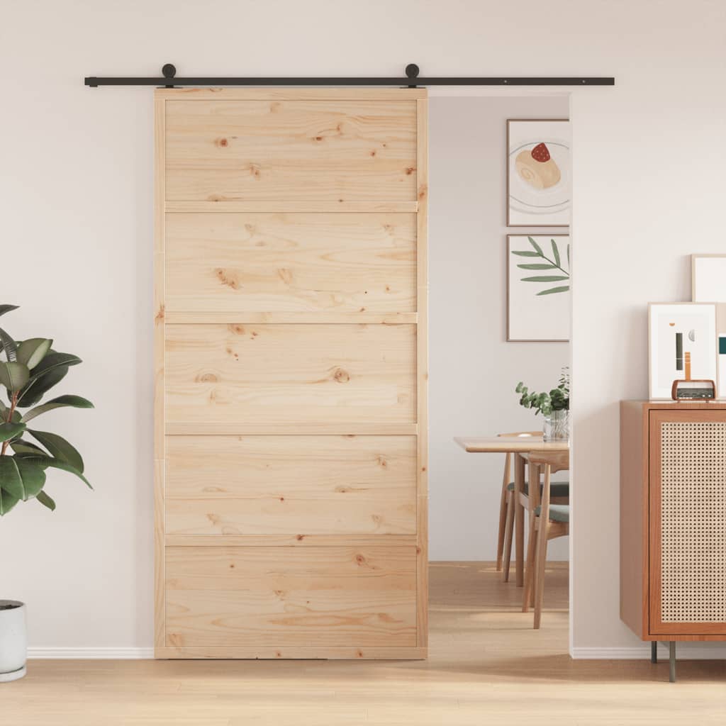 vidaXL Porta per Granaio 100x208 cm in Legno Massello di Pino