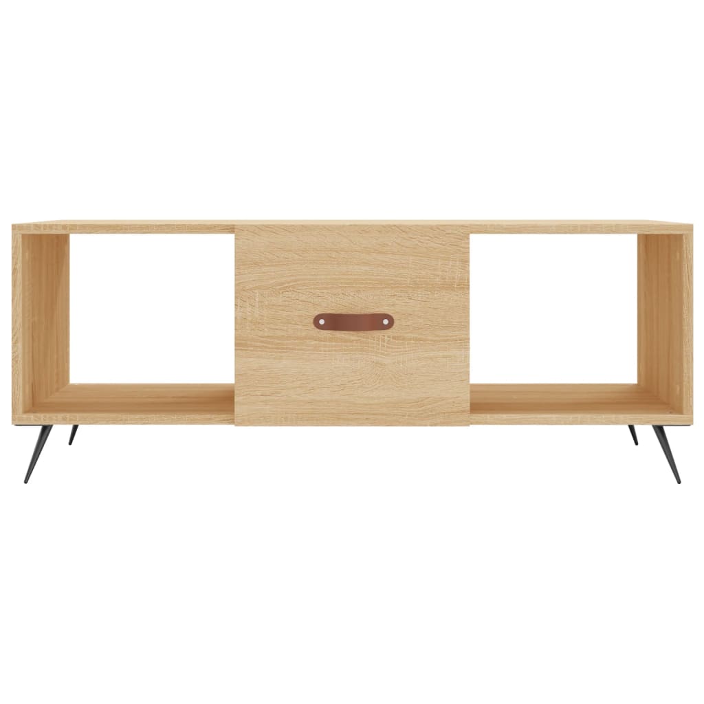 vidaXL Tavolino da Salotto Rovere Sonoma 102x50x40cm Legno Multistrato