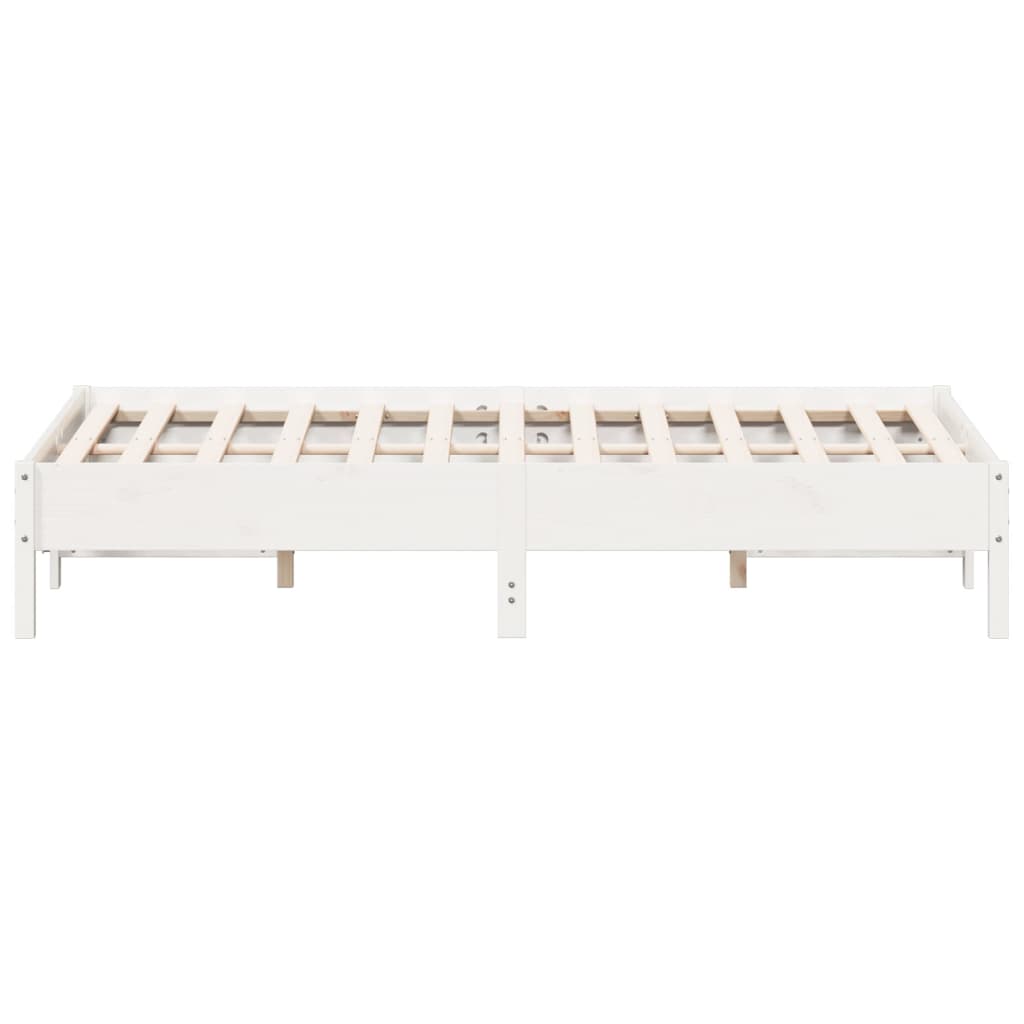 vidaXL Letto senza Materasso Bianco 140x200 cm Legno Massello di Pino