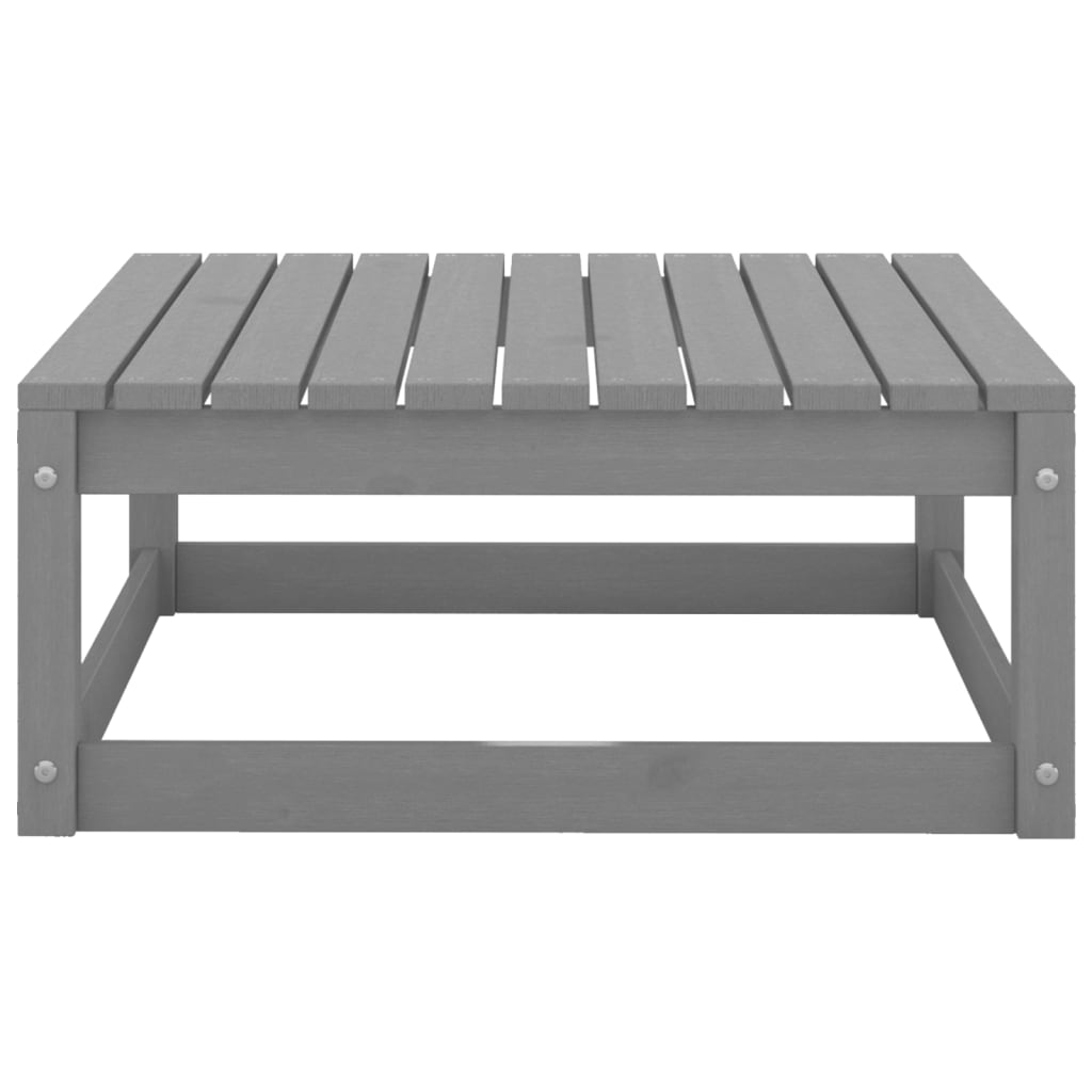 vidaXL Set Divani da Giardino 7 pz Grigio in Legno Massello di Pino