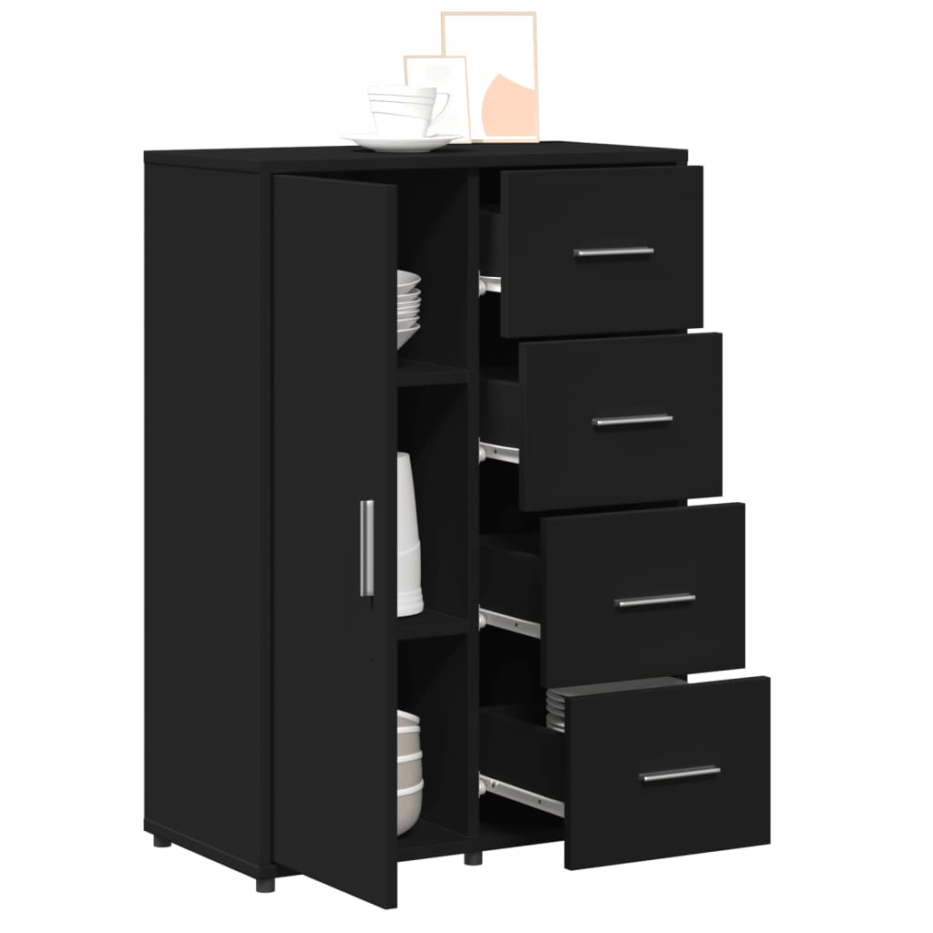 vidaXL Credenza Nero 60x31x84 cm in Legno Multistrato