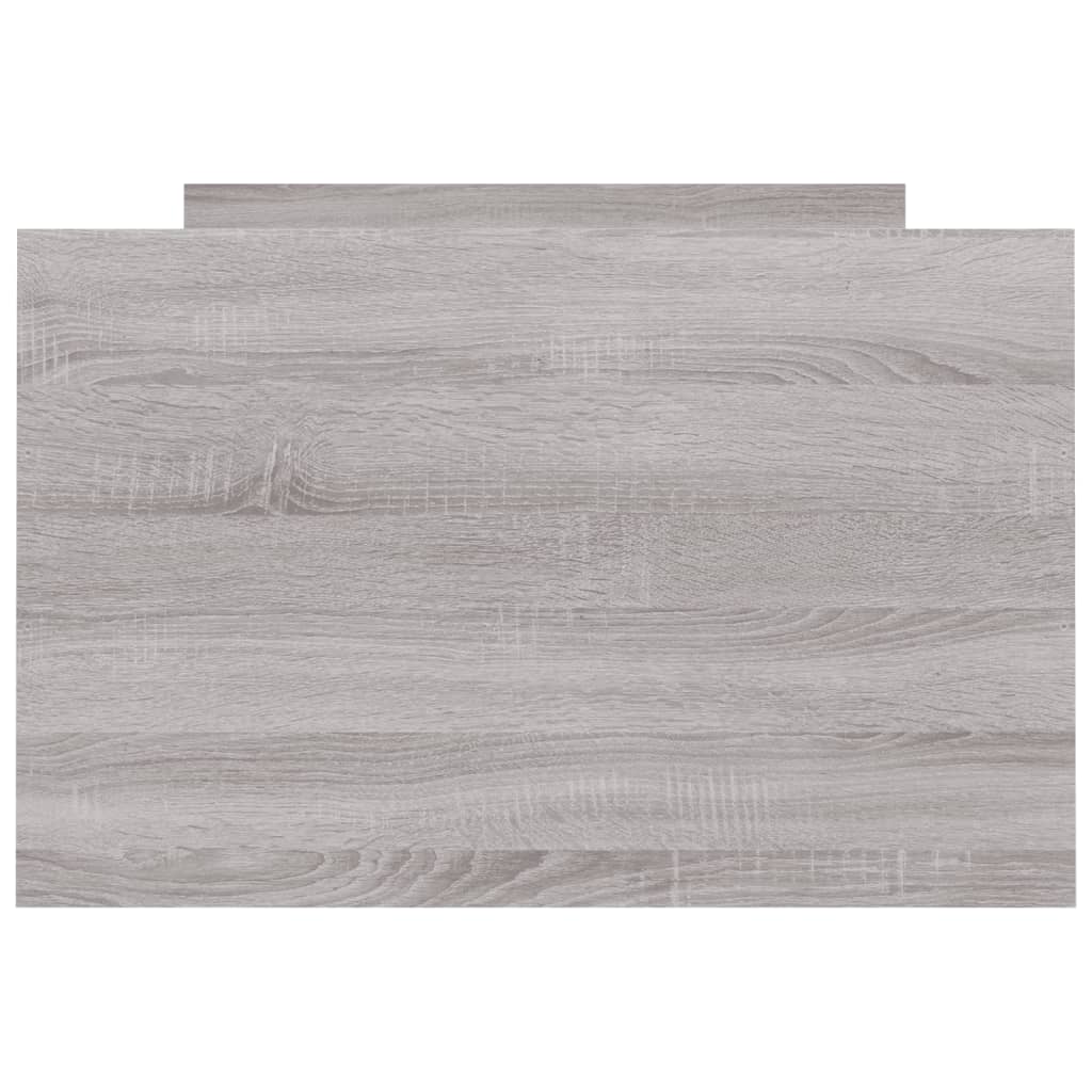 vidaXL Giroletto con Testiera e Pediera Grigio Sonoma 75x190 cm