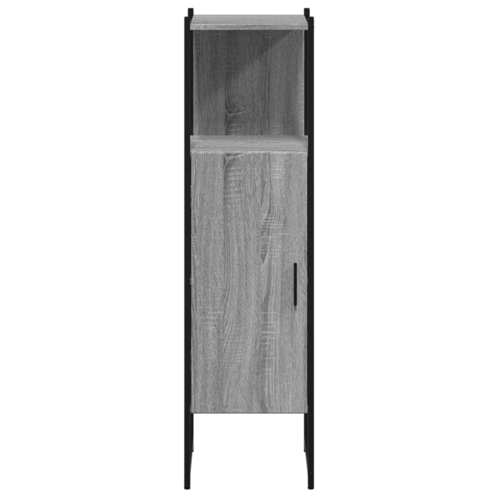 vidaXL Mobile da Bagno Grigio Sonoma 33x33x120,5cm Legno Multistrato