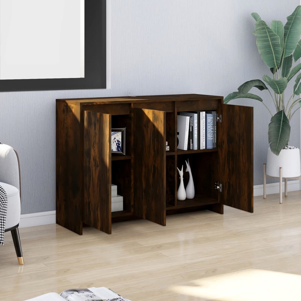 vidaXL Credenza Rovere Fumo 102x33x75 cm in Truciolato