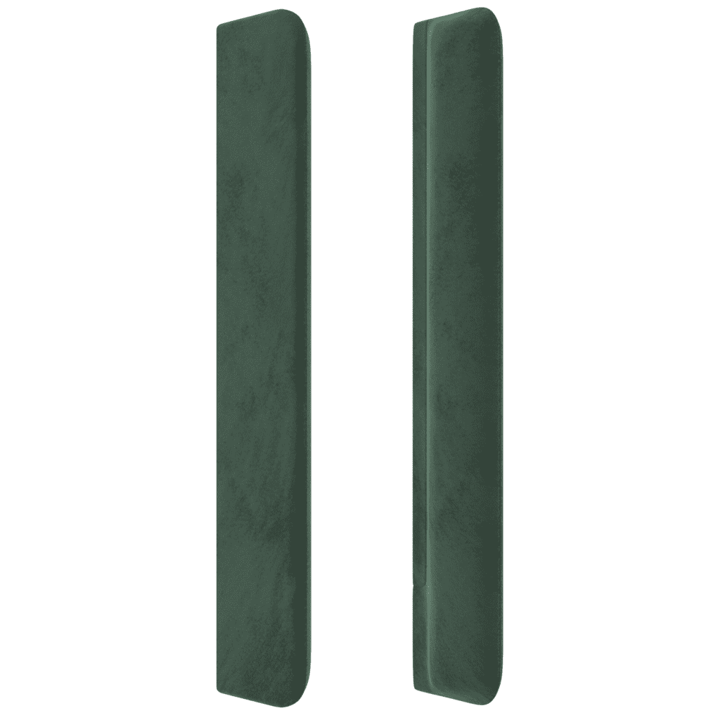 vidaXL Giroletto a Molle con Materasso Verde Scuro 90x190 cm Velluto