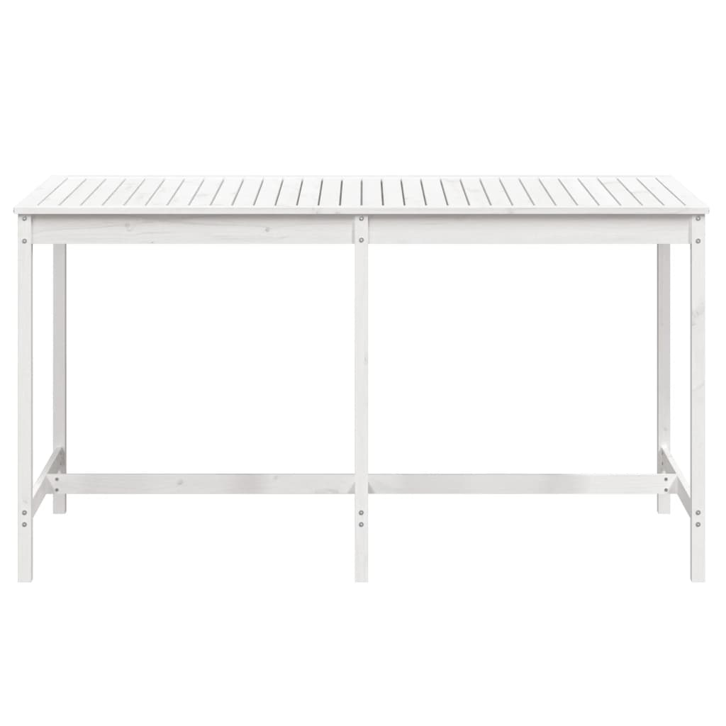 vidaXL Tavolo da Giardino Bianco 203,5x90x110cm Legno Massello di Pino