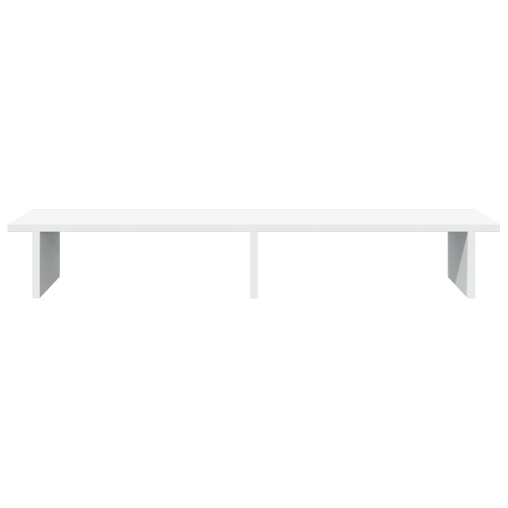 vidaXL Supporto per Monitor Bianco 100x27x15 cm Legno Massello di Pino