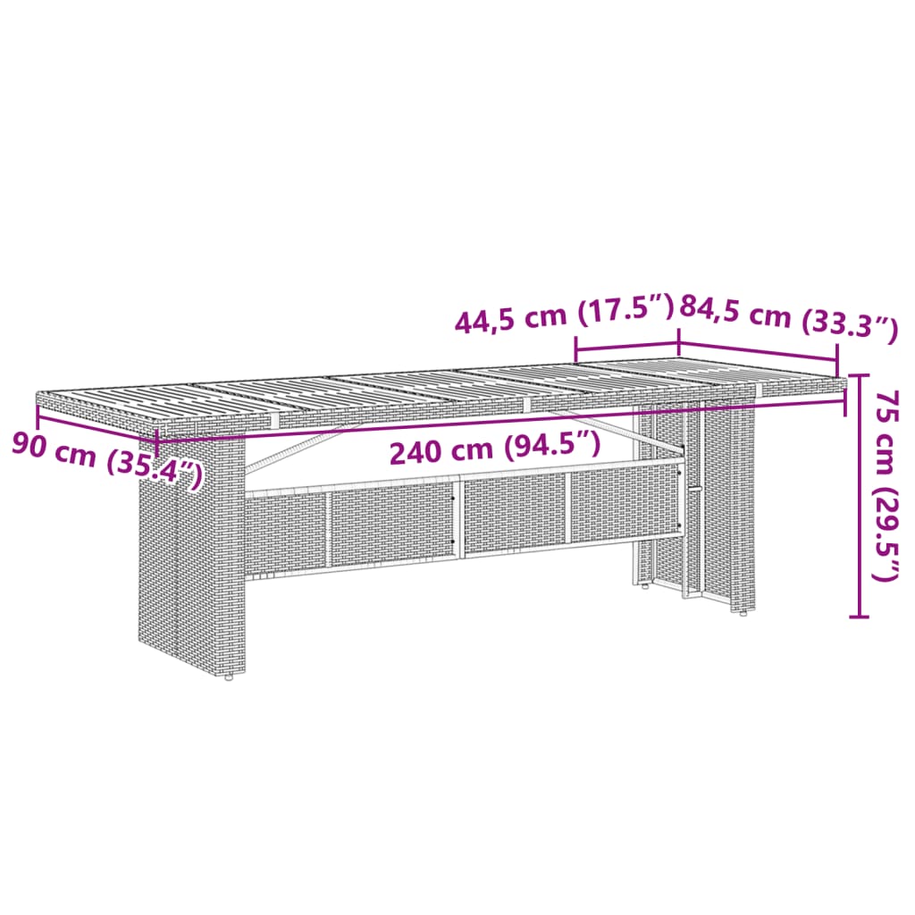 vidaXL Set Bistrò da Giardino 11 pz con Cuscini in Polyrattan Grigio