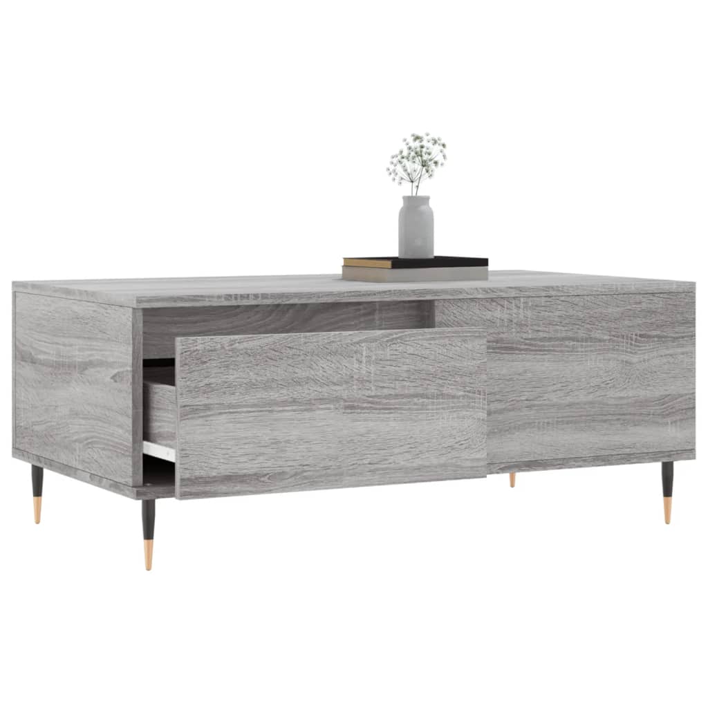 vidaXL Tavolino Salotto Grigio Sonoma 90x50x36,5 cm Legno Multistrato