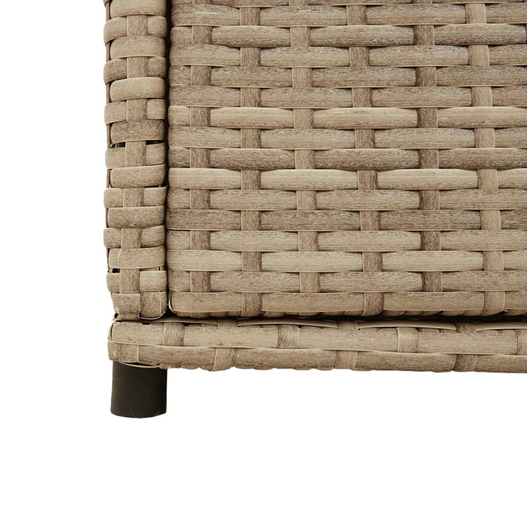 vidaXL Armadietto Portaoggetti Giardino Beige 105x55x113cm Polyrattan