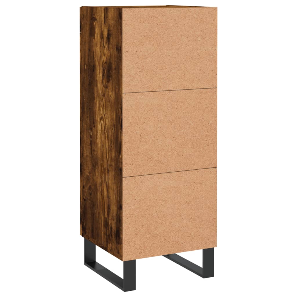 vidaXL Credenza Rovere Fumo 34,5x34x90 cm in Legno Multistrato