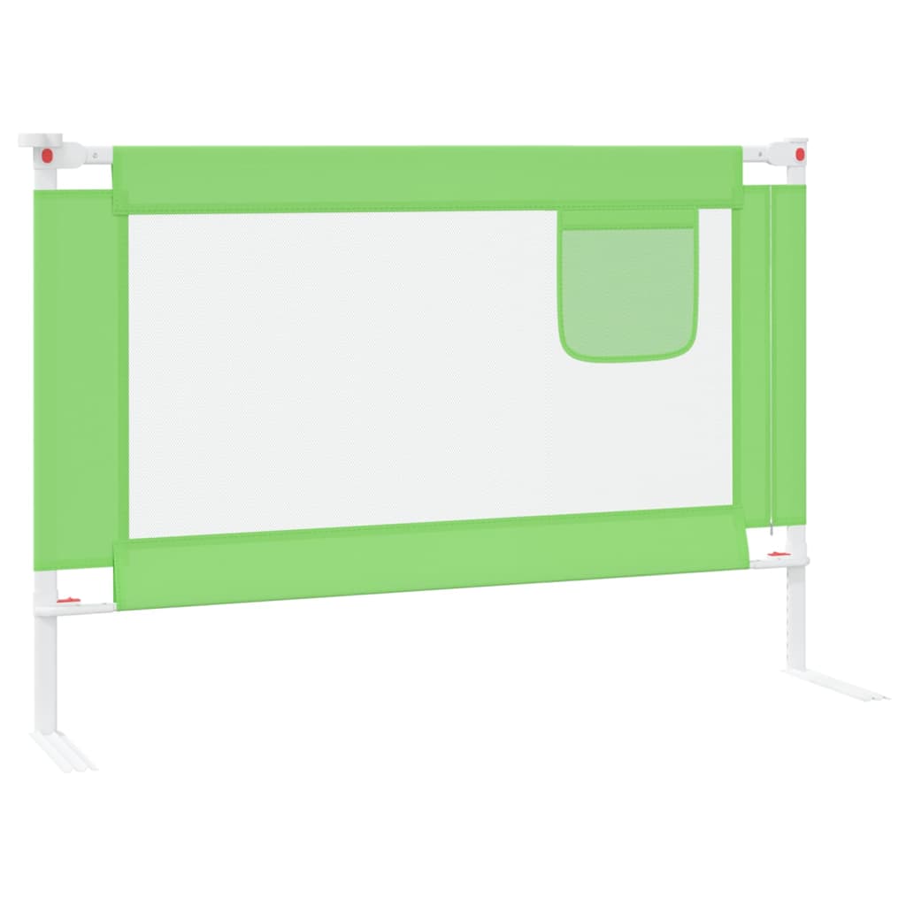 vidaXL Sponda Letto di Sicurezza per Bambini Verde 100x25cm in Tessuto