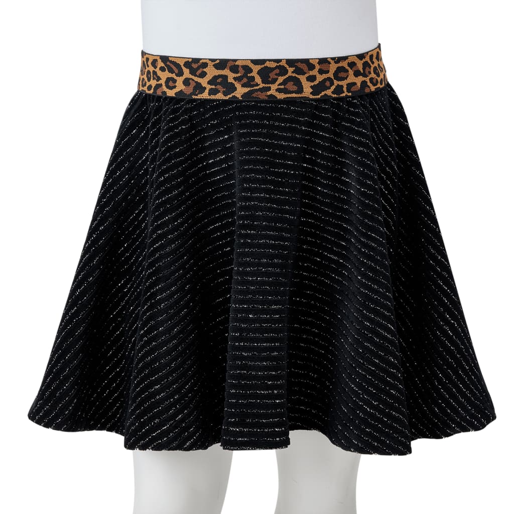 Gonna da Bambina con Vita Leopardata Nera 104