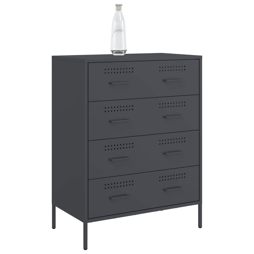 vidaXL Credenza Antracite 68x39x89 cm in Acciaio