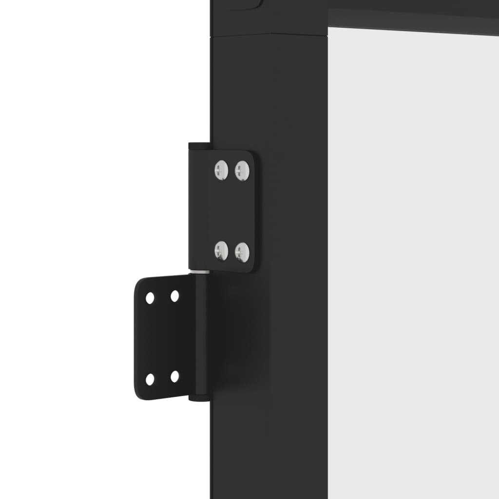 vidaXL Porta Interni Sottile Nera 93x201,5cm Vetro Temperato Alluminio