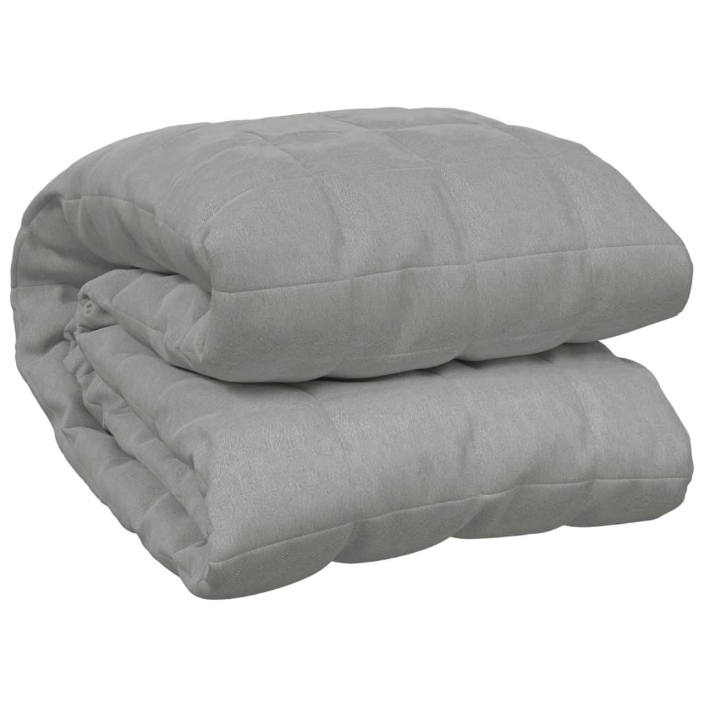 vidaXL Coperta Ponderata Grigia 220x240 cm 11 kg Tessuto