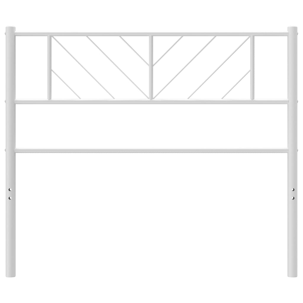 vidaXL Testiera in Metallo Bianco 75 cm