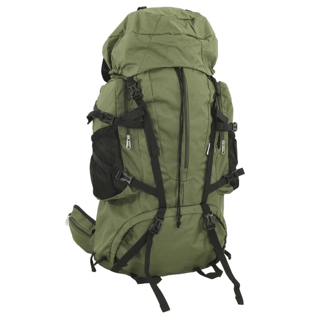 vidaXL Zaino da Trekking Verde Militare 60 L in Tessuto Oxford