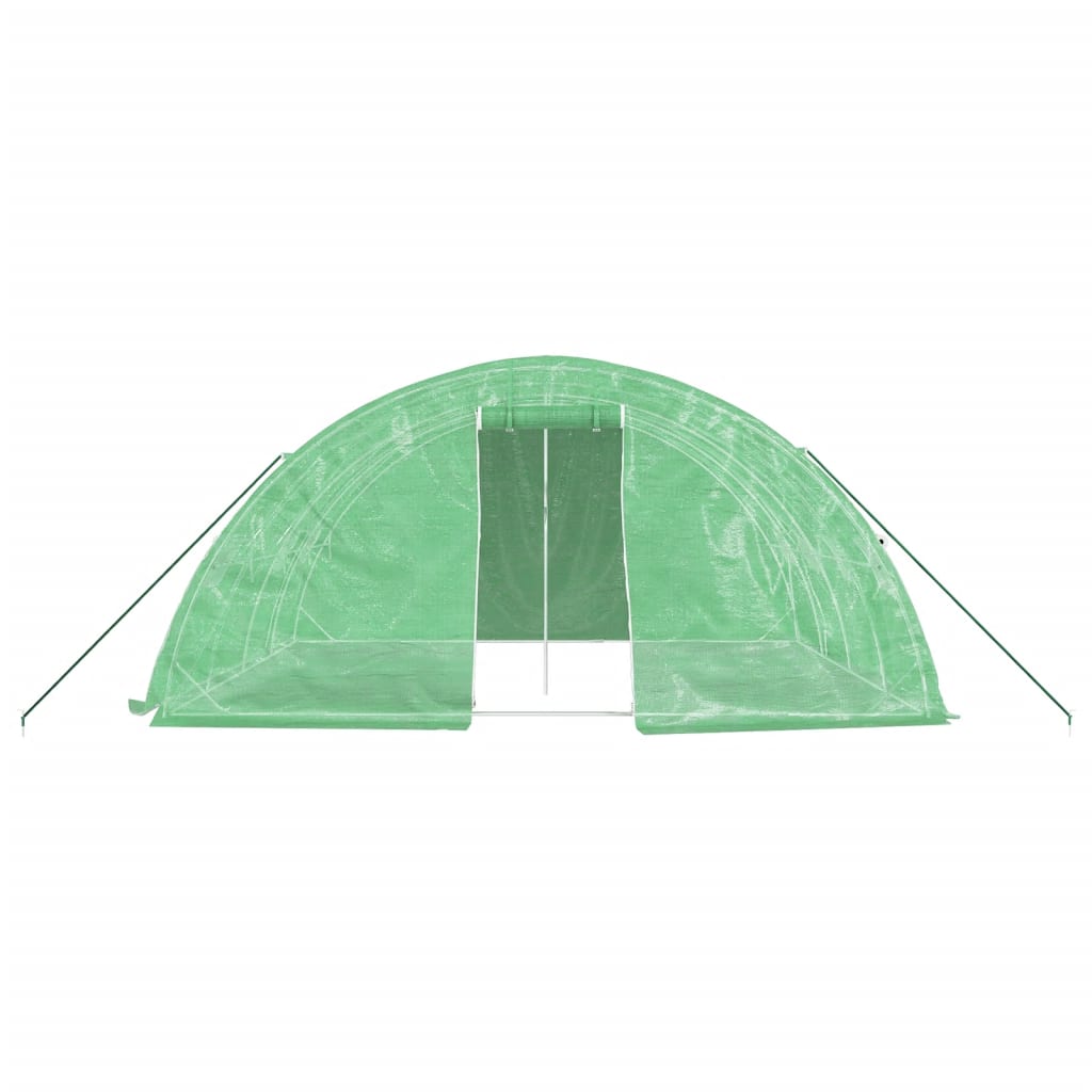 vidaXL Serra con Telaio in Acciaio Verde 20 m² 5x4x2,3 m