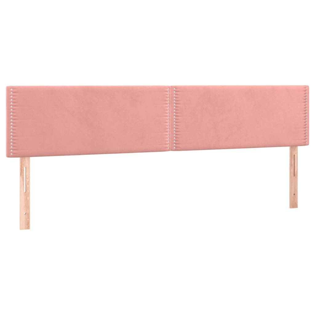 vidaXL Letto a Molle con Materasso e LED Rosa 160x200 cm in Velluto