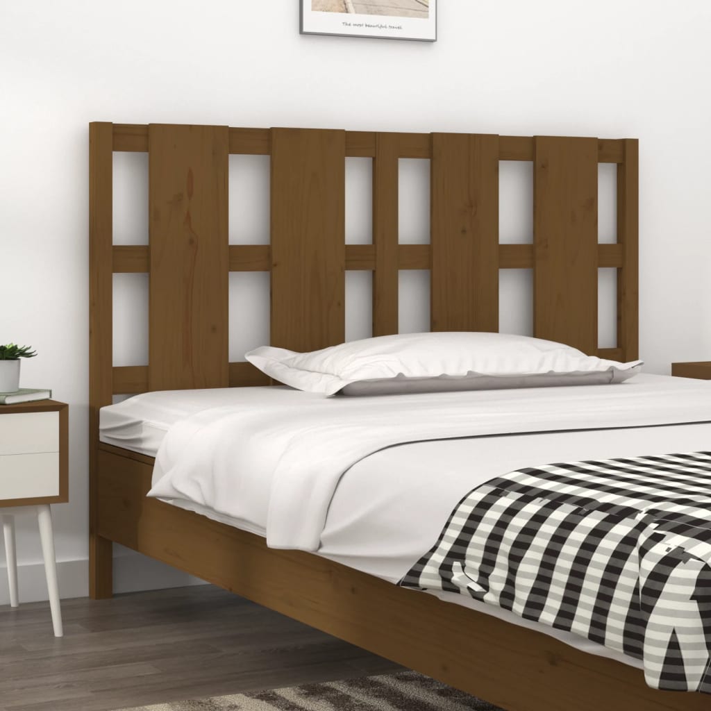 vidaXL Testiera per Letto ambra 140,5x4x100 cm Legno Massello di Pino