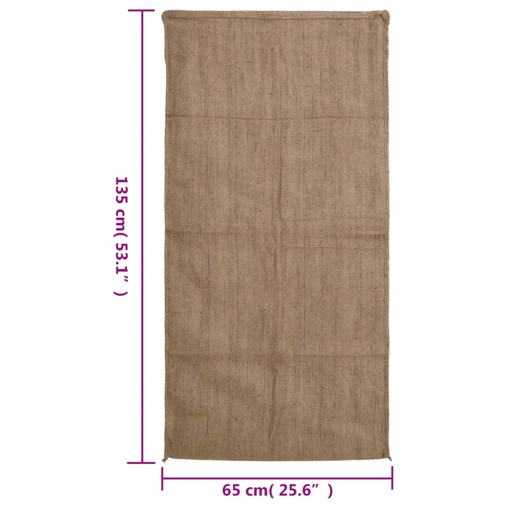 vidaXL Sacchi di Iuta 5pz 65x135 cm 100% Iuta 340 gsm